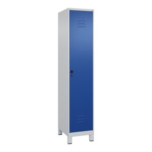 C+P Spind Classic PLUS, Füße, 1 Abteil, 1950x400x500mm, 7035/5010 Verschluss Sicherheits-Drehriegel 4 Garderobenhaken C+P Spind Classic PLUS, Füße, 1 Abteil, 1950x400x500mm, 7035/5010 Verschluss Sicherheits-Drehriegel 4 Garderobenhaken
