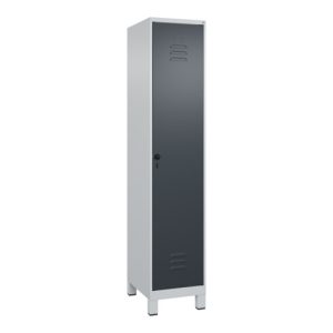 C+P Spind Classic PLUS, Füße, 1 Abteil, 1950x400x500mm, 7035/7016 Verschluss Sicherheits-Drehriegel 4 Garderobenhaken C+P Spind Classic PLUS, Füße, 1 Abteil, 1950x400x500mm, 7035/7016 Verschluss Sicherheits-Drehriegel 4 Garderobenhaken