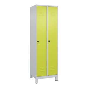 C+P Spind Classic PLUS, Füße, 2 Abteile, 1950x600x500mm, 7035/0024 Verschluss Sicherheits-Drehriegel 3 Garderobenhaken C+P Spind Classic PLUS, Füße, 2 Abteile, 1950x600x500mm, 7035/0024 Verschluss Sicherheits-Drehriegel 3 Garderobenhaken