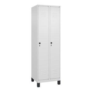 C+P Spind Classic PLUS, Füße, 2 Abteile, 1950x600x500mm, 9016/9016 Verschluss Sicherheits-Drehriegel 3 Garderobenhaken C+P Spind Classic PLUS, Füße, 2 Abteile, 1950x600x500mm, 9016/9016 Verschluss Sicherheits-Drehriegel 3 Garderobenhaken