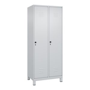C+P Spind Classic PLUS, Füße, 2 Abteile, 1950x800x500mm, 7035/7035 Verschluss Sicherheits-Drehriegel 4 Garderobenhaken C+P Spind Classic PLUS, Füße, 2 Abteile, 1950x800x500mm, 7035/7035 Verschluss Sicherheits-Drehriegel 4 Garderobenhaken