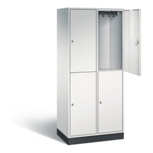 C+P Spind doppelstöckig XL Intro, H1950xB820xT490mm, Front Lichtgrau, Korpus Lichtgrau (8270-202)