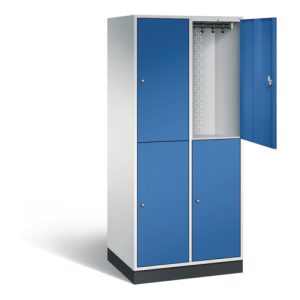 C+P Spind doppelstöckig XL Intro, H1950xB820xT590mm, Front Enzianblau, Korpus Lichtgrau (8270-203)