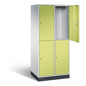 C+P Spind doppelstöckig XL Intro, H1950xB820xT590mm, Front Viridingrün, Korpus Lichtgrau (8270-203)
