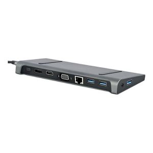 Cablexpert A-CM-COMBO9-02 – Dockingstation – USB-C 3.1 – HDMI, VGA – 1GbE