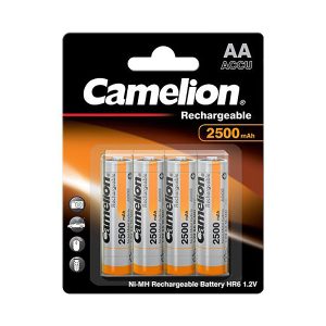 4 Mignon-Akkus CAMELION Ni-MH. 2500mAh Typ AA. 1.2V