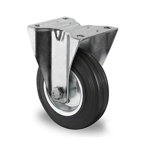 CASCOO Bockrolle SWS4, mit Rad-ø 125 mm x B 38 mm, Stahl-Felge, Vollgummi-Lauffläche, schwarz, Rollenlager, bis 100 kg CASCOO Bockrolle SWS4, mit Rad-ø 125 mm x B 38 mm, Stahl-Felge, Vollgummi-Lauffläche, schwarz, Rollenlager, bis 100 kg