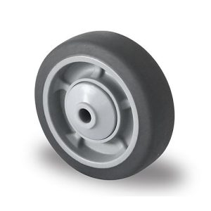 CASCOO Einbaurad P2G2, mit Rad-ø 100 mm x B 32 mm, Polypropylen-Felge, Elastomer-Lauffläche, grau, Kugellager, bis 135 kg