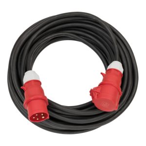 CEE Verlängerungsleitung IP44 25m schwarz H07RN-F 5G4,0 5-polig