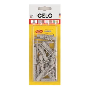 CELO Blister Normaldübel mit Schraube F 14 SKS