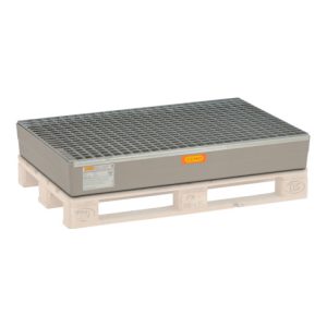 CEMO GFK-Paletten-Auffangwanne 150 Liter für Europaletten mit Zulassung Arretierungsnocken verzinktes Stahlgitterrost CEMO GFK-Paletten-Auffangwanne 150 Liter für Europaletten mit Zulassung Arretierungsnocken verzinktes Stahlgitterrost