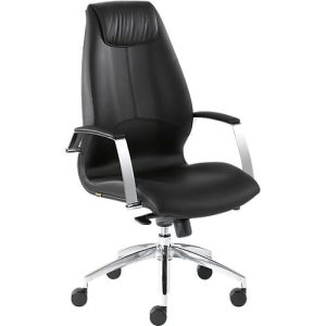 Chefsessel Wave, mit Armlehnen, schwarz/schwarz Chefsessel Wave, mit Armlehnen, schwarz/schwarz