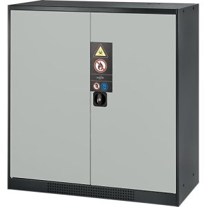 Chemikalienschrank Asecos CS-CLASSIC, Flügeltür, 2 Böden, 1055x520x1105 mm, lichtgrau Chemikalienschrank Asecos CS-CLASSIC, Flügeltür, 2 Böden, 1055x520x1105 mm, lichtgrau