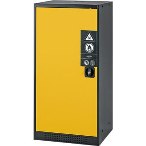 Chemikalienschrank Asecos CS-CLASSIC, Flügeltür, 2 Böden, 545x520x1105 mm, sicherheitsgelb