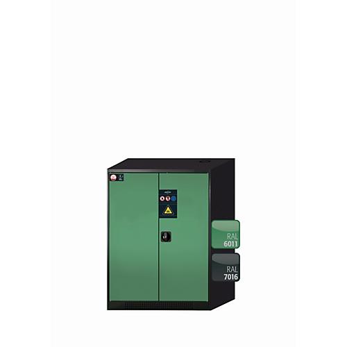 Chemikalienschrank asecos CS-CLASSIC, Flügeltüren, Front Resedagrün, B 810 x T 520 x H 1105 mm