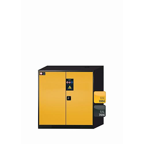 Chemikalienschrank asecos CS-CLASSIC, Flügeltüren, Front Sicherheitsgelb, B 1055 x T 520 x H 1105 mm