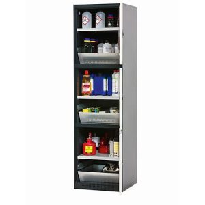 Chemikalienschrank asecos CS-CLASSIC-MultiRisk, Flügeltüren, Front Reinweiß, B 545 x T 520 x H 1950 mm