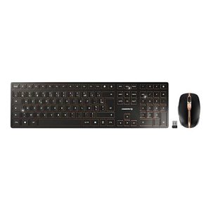 CHERRY DW 9100 SLIM – Tastatur-und-Maus-Set – kabellos – 2.4 GHz, Bluetooth 4.2 – Schweiz – schwarz/bronze CHERRY DW 9100 SLIM – Tastatur-und-Maus-Set – kabellos – 2.4 GHz, Bluetooth 4.2 – Schweiz – schwarz/bronze