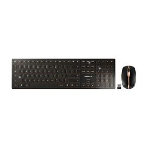 CHERRY DW 9100 SLIM – Tastatur-und-Maus-Set – QWERTY – US mit Euro-Symbol – schwarz/bronze CHERRY DW 9100 SLIM – Tastatur-und-Maus-Set – QWERTY – US mit Euro-Symbol – schwarz/bronze