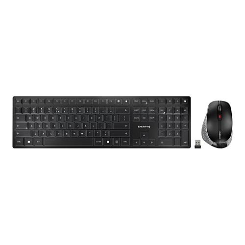 CHERRY DW 9500 SLIM - Tastatur-und-Maus-Set - kabellos - 2.4 GHz, Bluetooth 4.0 - US mit Euro-Symbol - Tastenschalter: CHERRY SX