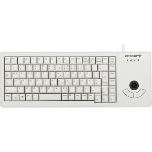 Cherry Tastaur XS Trackball Keyboard G84-5400, mit 2 Maustasten, USB-Anschluss, hellgrau