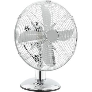 Chrome-Line Tischventilator, Ø 300 mm, H 450 mm, 3 Geschwindigkeitsstufen, Metallrotorblätter Chrome-Line Tischventilator, Ø 300 mm, H 450 mm, 3 Geschwindigkeitsstufen, Metallrotorblätter