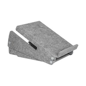 Circular-Line Laptopständer Bakker Elkhuizen Ergo-Top 320, 60% recyceltes Material, B 215 x H 140 x T 350, lichtgrau