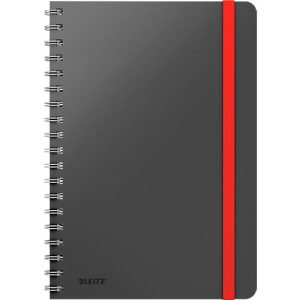 Collegeblock Leitz Cosy, DIN B5, kariert, spiralgebunden, 100 g/m² Papier, 80 Blatt, grau