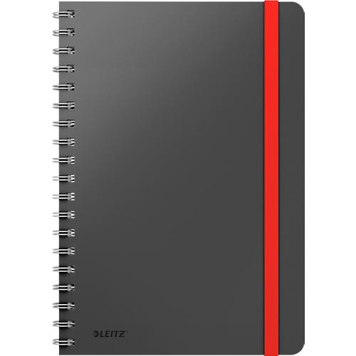 Collegeblock Leitz Cosy, DIN B5, kariert, spiralgebunden, 100 g/m² Papier, 80 Blatt, grau