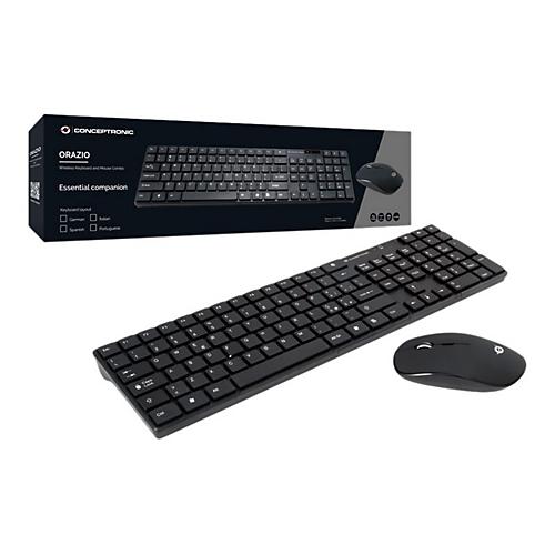 Conceptronic ORAZIO - Tastatur-und-Maus-Set - Italienisch - Schwarz