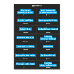 Contorion Stickerbogen, A4, 210 x 297 mm