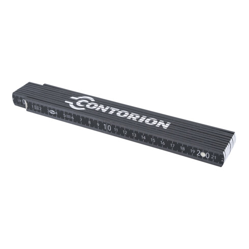 Contorion Zollstock 2 m schwarz mit Logo