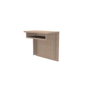 Counter-Element für Empfangstheke Basic C, verschiebbar, mit Ablagefach, B 670 x T 360 x H 620 mm, Gesamhhöhe auf Wange 1100 mm, Eiche hell