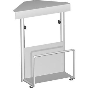 CPU-Halter ALICANTE, B 125-225 x T 380 x H 470-520 mm, silber
