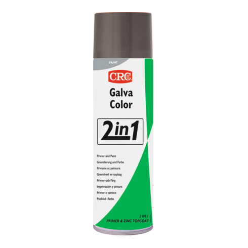 CRC Zink-Korrosionsschutzspray mit Farbe, Galvacolor 2 in 1 , 500 ml, Farbe: GREY1