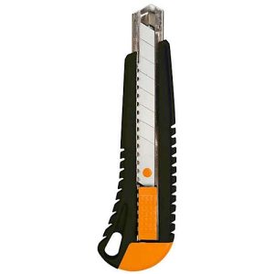 Cuttermesser Fiskars, automat. Klingenblockiersystem, Klingenbreite 18 mm, Rastervorschub, Metall & Kunststoff