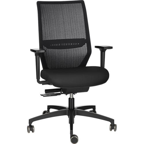 Dauphin Bürostuhl SHAPE ECONOMY 2 MESH, Synchronmechanik, mit Armlehnen, 3D-Sitzgelenk, schwarz