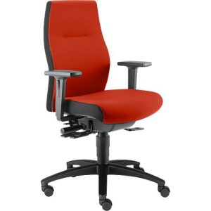 Dauphin Bürostuhl SHAPE XTL, Synchronmechanik , mit Armlehnen, Sitzzeit 8+ Stunden, mit Universalrollen, rot