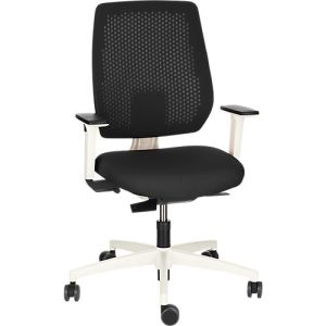 Dauphin Bürostuhl SPEED-O, Synchronmechanik, mit Armlehnen, Rückenlehne mit Synchro-Relax-Automatic, Gestell weiß, schwarz