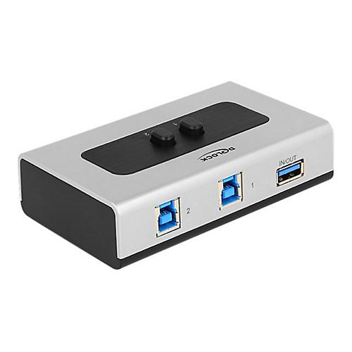 Delock Switch USB 3.0 2 port manual bidirectional - USB-Umschalter für die gemeinsame Nutzung von Peripheriegeräten - 2 Anschlüsse