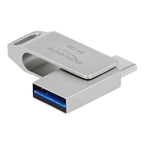 DeLOCK - USB-Flash-Laufwerk - 64 GB - USB 3.2 Gen 1 / USB-C