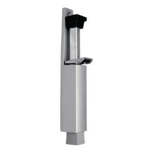 DENI Türfeststeller 3837 0060 22 Zinkdruckg. silber lack. Hubh. 60mm Türmontage