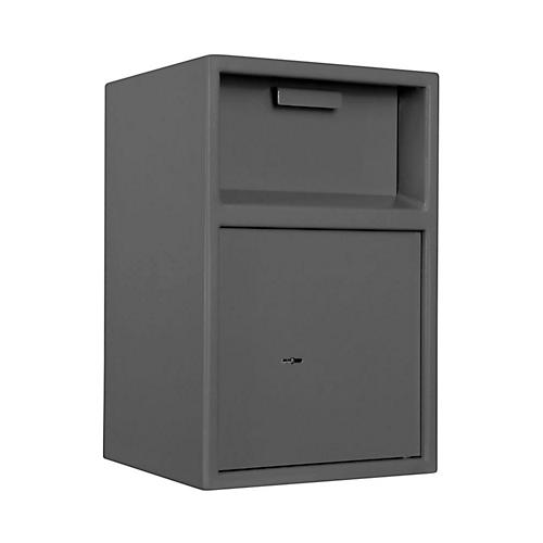 Desposittresor Format Dinero 1, 14,6 l, Türanschlag rechts, Doppelbartschloss, Einwurfklappe, B 290 x T 290 x H 450 mm, graphitgrau