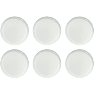 Dessertteller Solea flach, Ø 190 mm, uni, weiß, Porzellan, 6 Stück