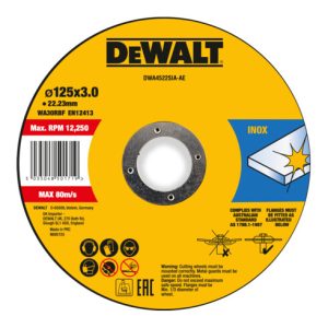 DEWALT High Performance Trennscheibe 125x3x22,23mm Inox Typ 42 (gekröpft) DWA4522SIA-AE