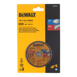 DEWALT High Performance Trennscheibe 76×1,6×9,5mm Inox und Metall Typ 41 (flach) DT20592-QZ