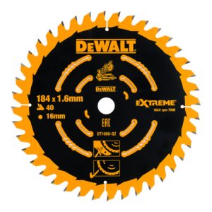 DEWALT Kreissägeblatt Akku 184/16 mm 40WZ DT1668-QZ