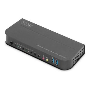 DIGITUS – KVM / video / audio switch – 2 x KVM port(s) – Desktop, wandmontierbar