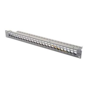 DIGITUS Modular Patch Panel gesch. 24Port,Blank,1HE,gr DN-91410