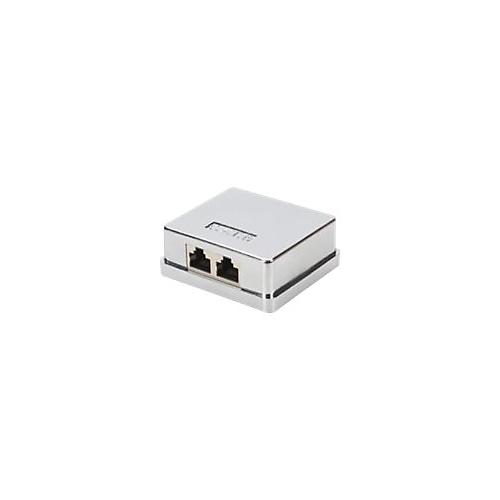 Digitus Professional DN-93711 - Installationskasten Netzwerkoberfläche - Oberfläche montierbar - CAT 6 - RJ-45 X 2 - Abdeckung mit zwei Aussparungen